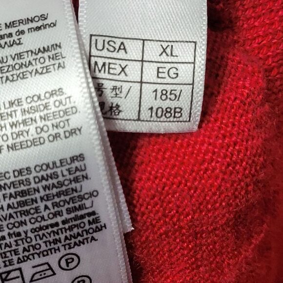 Brooks Brothers Mens Sweater Size XL 100% Supima Cotton V-Neck Red Pullover - Picture 11 of 12